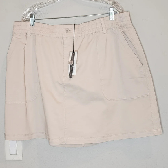 NWT Michael Stars Stretch Twill Beige Monroe Mini Skirt plus size 3X - Picture 11 of 16